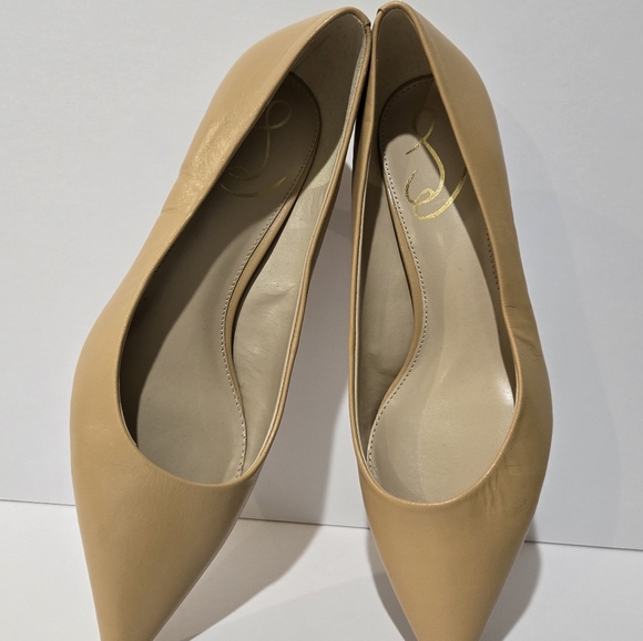 Sam Edelman Women's Franci Pointed Toe Lux Tan Kitten Shoes 8 - Picture 9 of 10